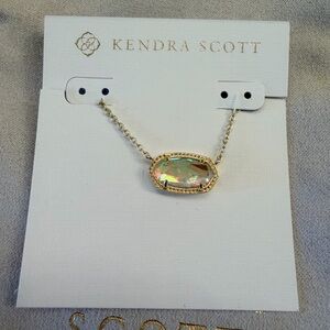 Kendra Scott Elisa Pendant Necklace in Dichroic Glass and Gold